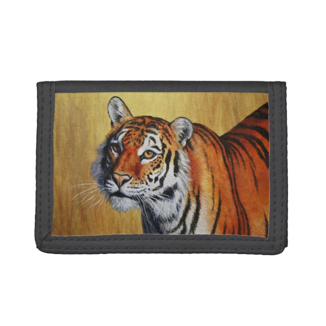 Beautiful Orange Bengal Tiger Trifold Wallet (Front)