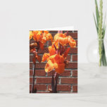 Beautiful orange irises note card