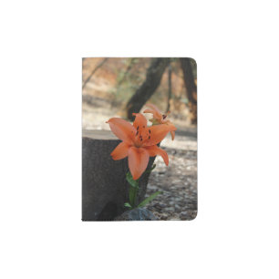 Beautiful Orange Lily Passport Holder