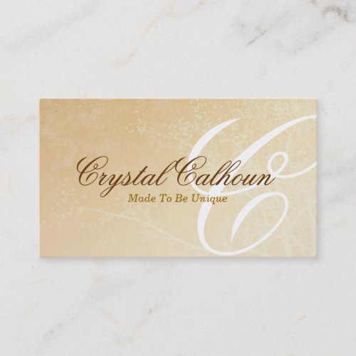 Beautiful Orange Monogram Business Card Template