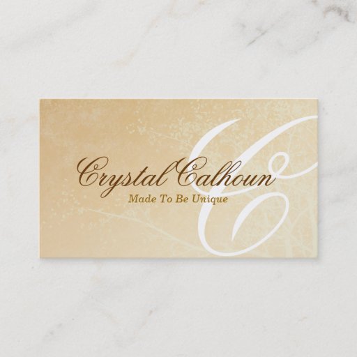 Customizable Beautiful Orange Monogram Business Card Template