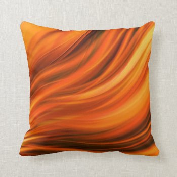 Beautiful Orange Pillow by Angel86 at Zazzle