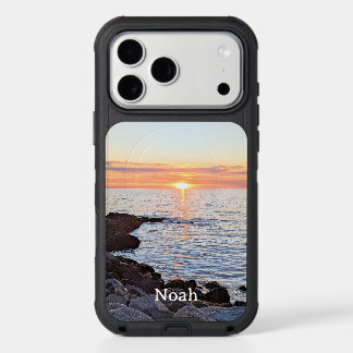 Beautiful Orange Sunset Over the Water Photo Name iPhone 17 Pro Max Case