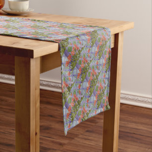 BEAUTIFUL ORANGE TULIPS SHORT TABLE RUNNER