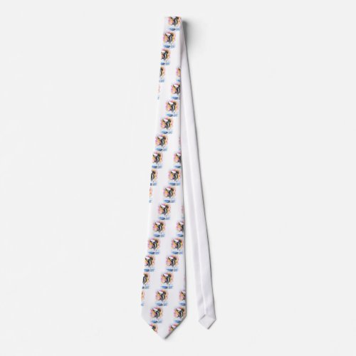 Beautiful Orca Whale Breaching Neck Tie