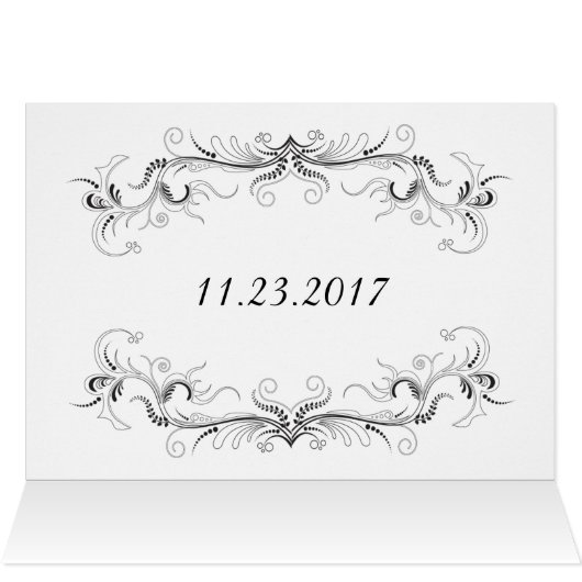 Beautiful Orchid Greeting Card (Inside Horizontal (Top))