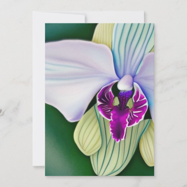 Beautiful Orchid Holiday Card (Front)
