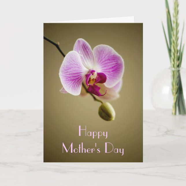 Beautiful Orchid Mother's Day Card (Front)