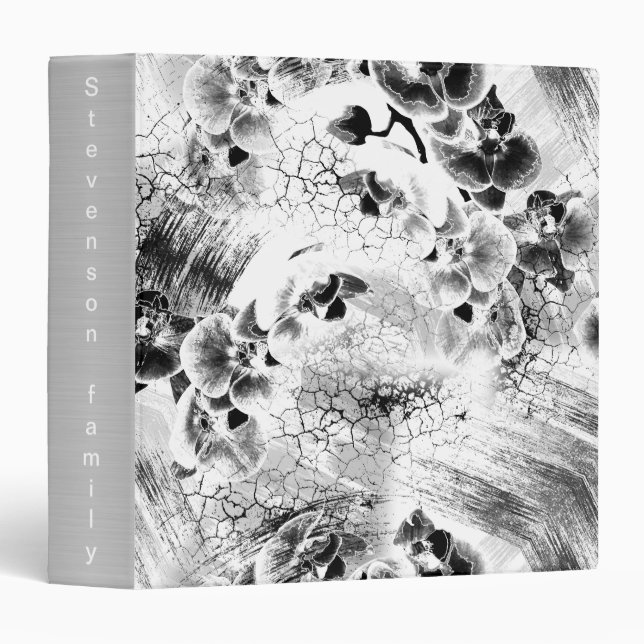 Beautiful orchid stylish 3 ring binder (Front/Spine)