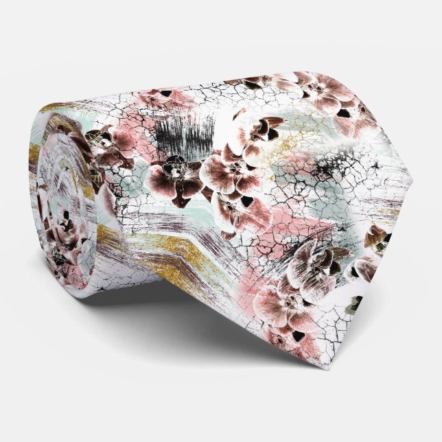Beautiful orchid stylish neck tie (Rolled)