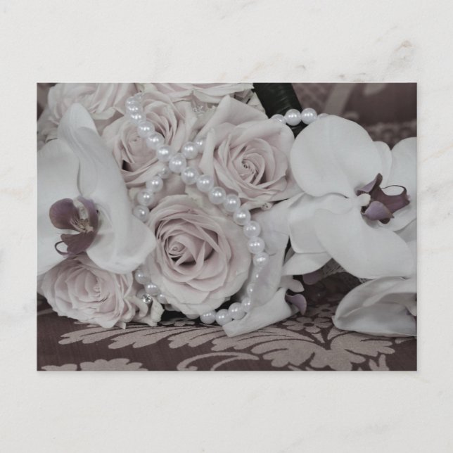 Beautiful Orchids and Roses Save the date Postcard (Front)