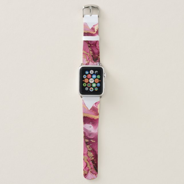 Beautiful oriental background. Fluid art, alcohol  Apple Watch Band (Front)