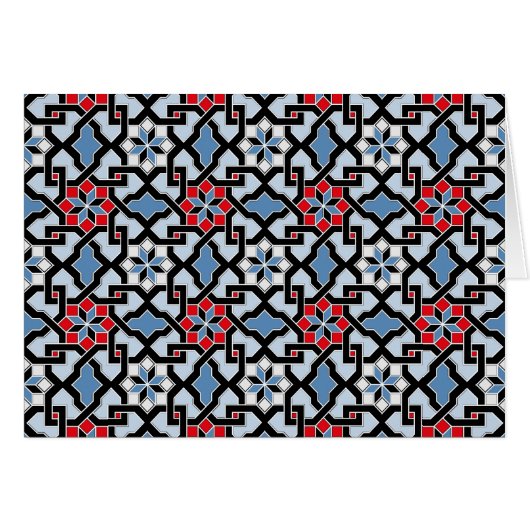 Beautiful oriental flower pattern 4 cards (Front Horizontal)