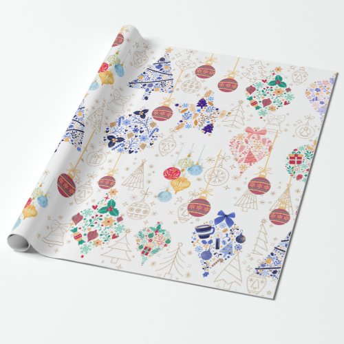 Beautiful ornaments elegant massive details modern wrapping paper