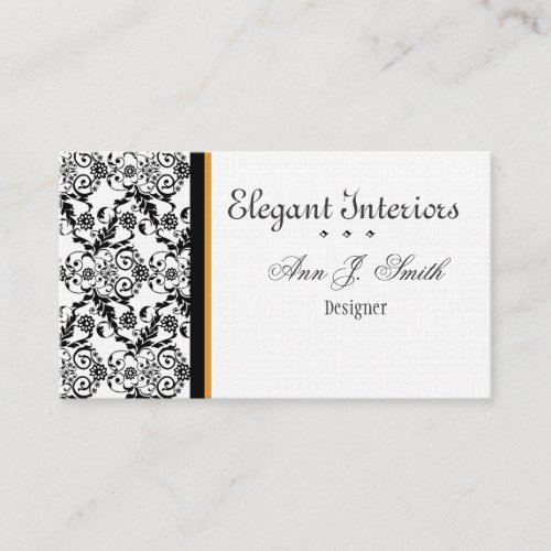 Nice Custom Damask Designer Business Card