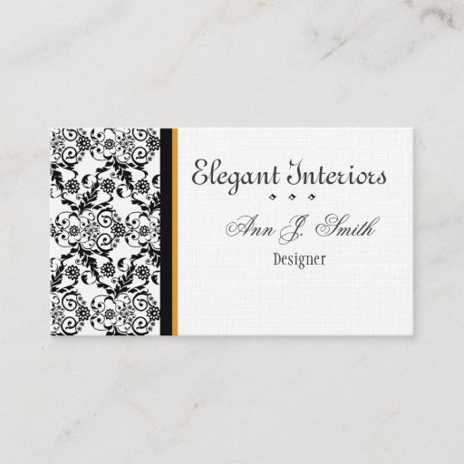 Customizable Nice Custom Damask Designer Business Card
