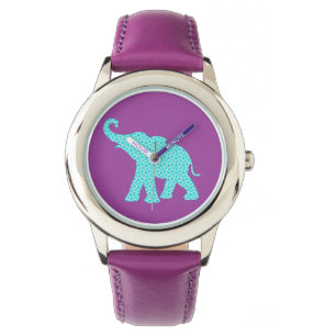 Beautiful Ornate Elephant purple Watch