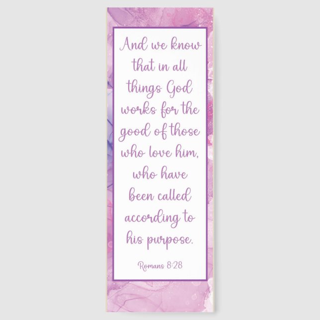 Beautiful Our Purpose In Life Bible Verse Bookmarks (Front)