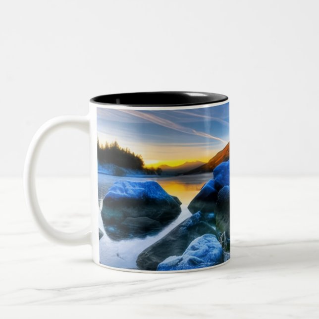 Beautiful Outdoor Mountain sunset cup (Left)