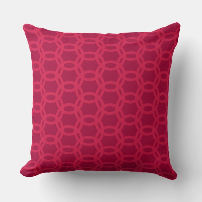 Beautiful Overlapping Circle Pattern Throw Pillow (Front)
