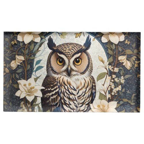 Beautiful Owl And Jasmine Flowers  Place Card Holder