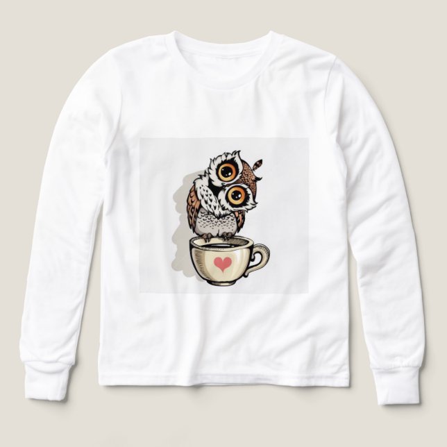 Beautiful owl in T shirt (Design Front)