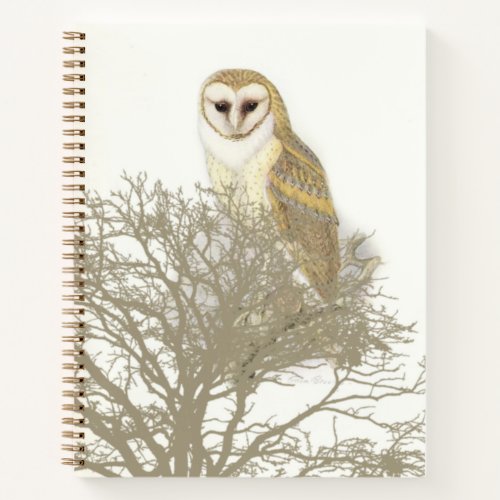 Beautiful Owl in Tree Spiral Notebook