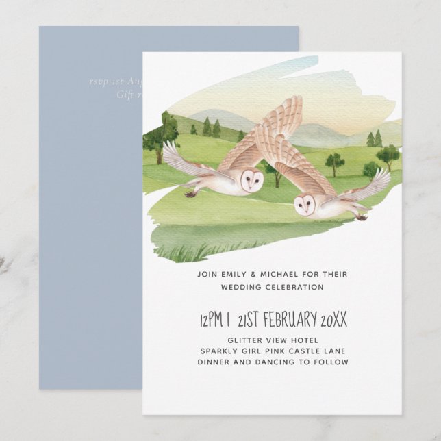 Beautiful OWLS Wedding (Front/Back)