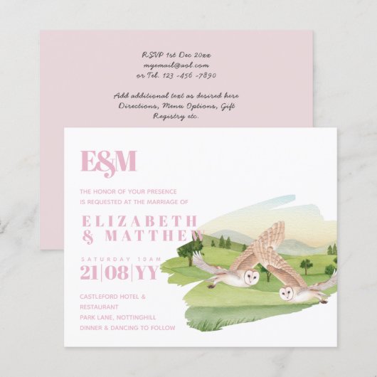 Beautiful OWLS Wedding (Front/Back)