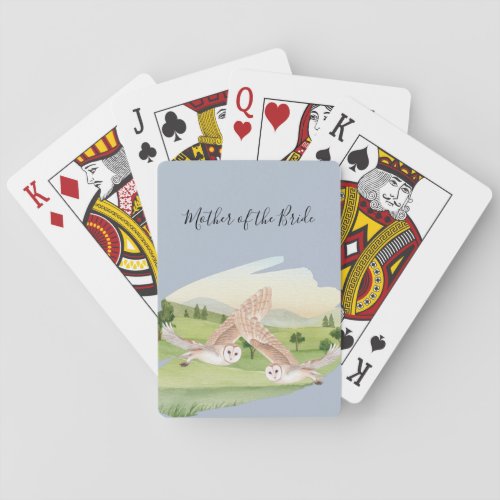 Beautiful OWLS Wedding Poker Cards