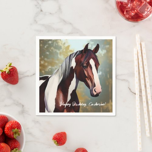 Beautiful Paint Horse Napkins