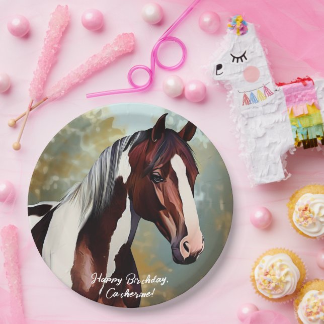 Beautiful Paint Horse Paper Plates (Party)