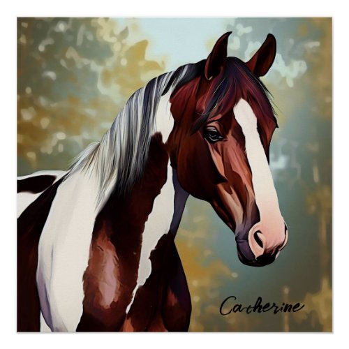 Beautiful Paint Horse Poster