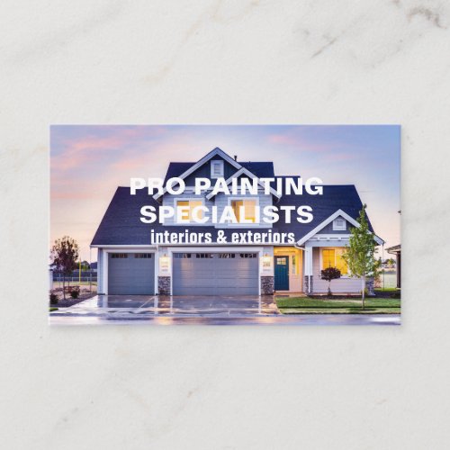 Beautiful Painted Home Painter Business Card