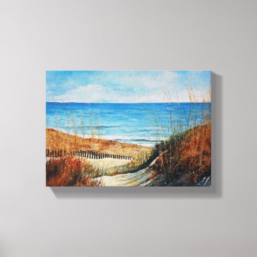 Beautiful Painted Sand Dunes and Beach Canvas