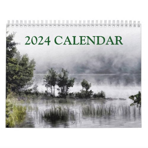 Beautiful Painting Abstract Art of Landscape 2024 Calendar