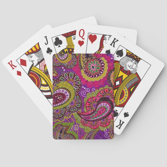 Beautiful Paisley Deck of Playing Cards (Back)