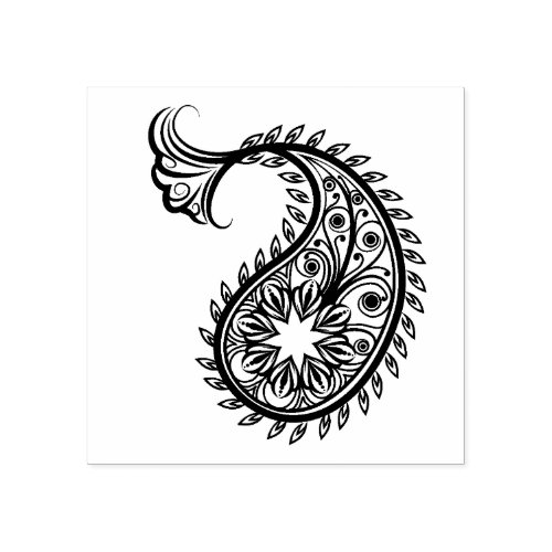 Beautiful Paisley Scrapbooking Rubber Stamp