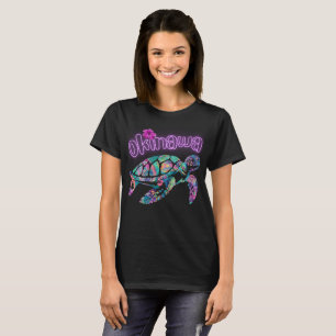 Beautiful Paisley Sea Turtle Frame Okinawa T-Shirt