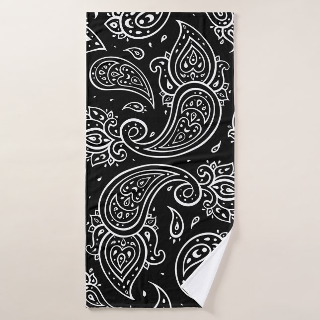 Beautiful paisley seamless pattern bath towel (Bath Towel)