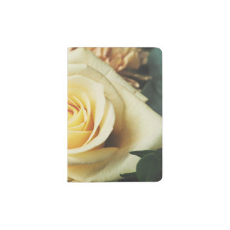 Beautiful Pale Yellow Rose Passport Holder