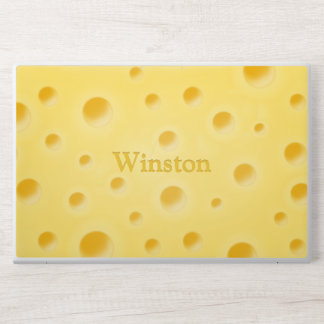 Beautiful Pale Yellow Swiss Cheese Personalized HP Laptop Skin