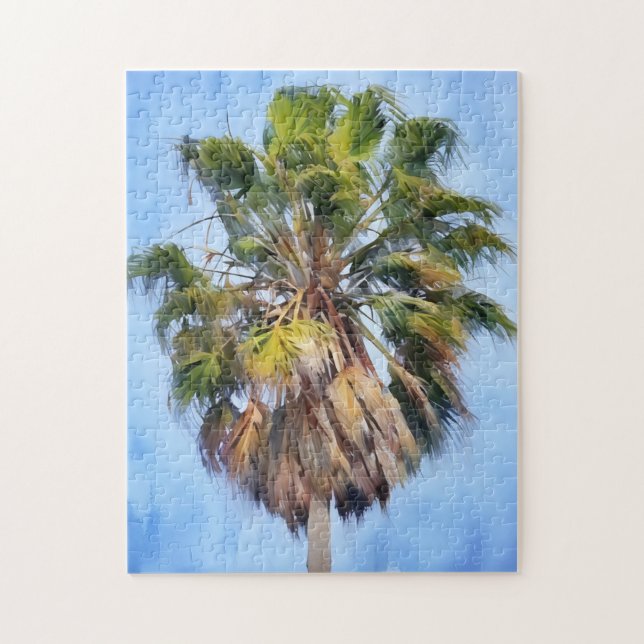 Beautiful Palm Tree Art Tropical Style Puzzle (Vertical)