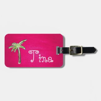 Beautiful Palm Tree on Pink Background