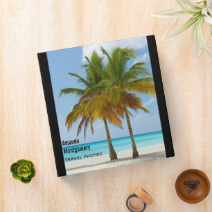 Beautiful Palm Trees on a Tropical Beach 3 Ring Binder