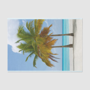 Beautiful Palm Trees on a Tropical Beach Tissue Paper