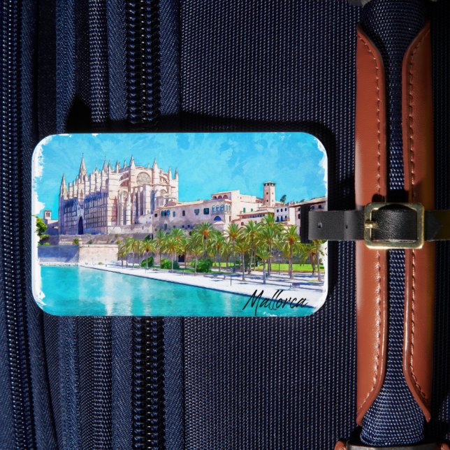 Beautiful Palma de Mallorca Spain Balearic Islands Luggage Tag (Front Insitu 4)