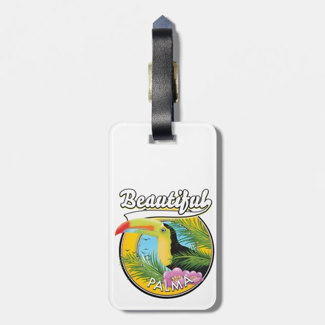 Beautiful Palma, toucan logo  Luggage Tag (Back Vertical)