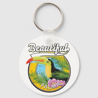 Beautiful Palma, toucan logo Postcard Keychain