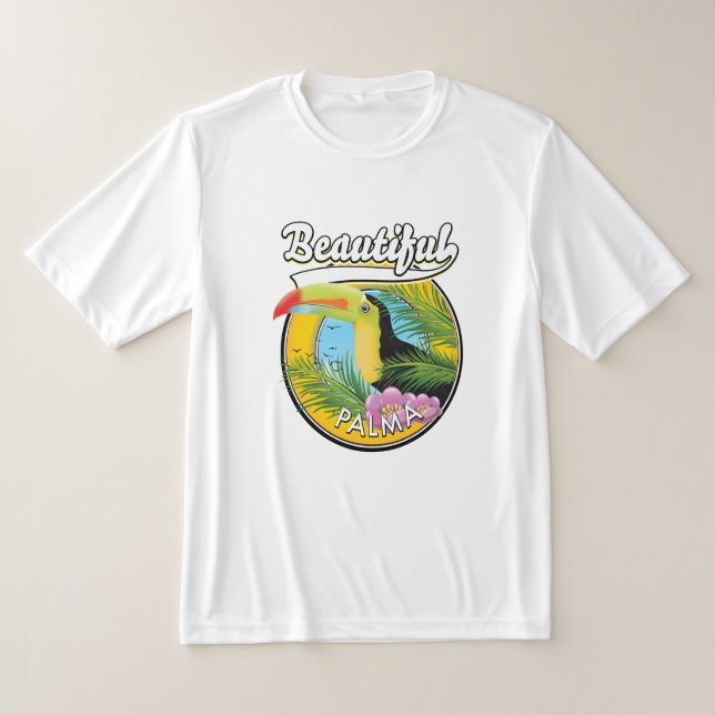 Beautiful Palma, toucan logo  T-Shirt (Laydown)